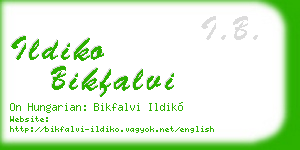 ildiko bikfalvi business card
